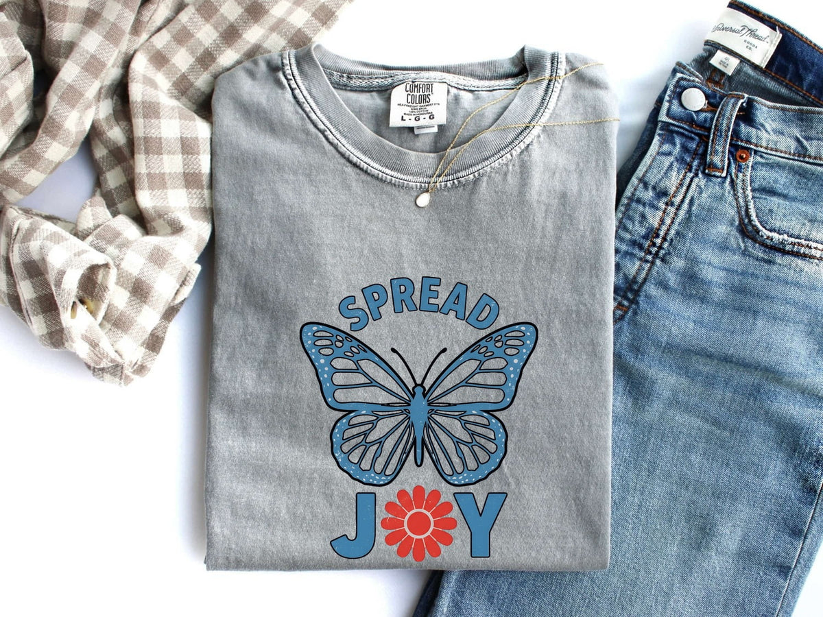 Spread Joy Butterfly Shirt – Positive Inspirational Graphic Tee