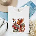 Floral Phoenix Shirt – Mythical Bird & Rebirth Graphic Tee