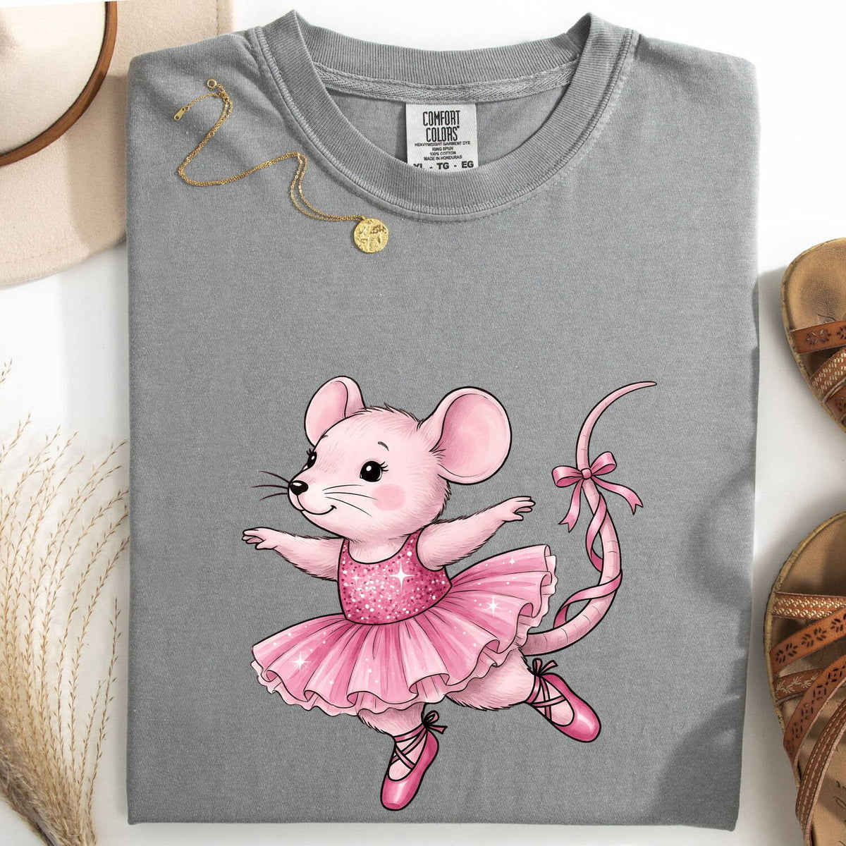 Ballerina Mouse Shirt – Cute Pink Ballet Graphic Tee
