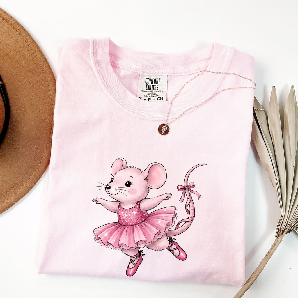 Ballerina Mouse Shirt – Cute Pink Ballet Graphic Tee
