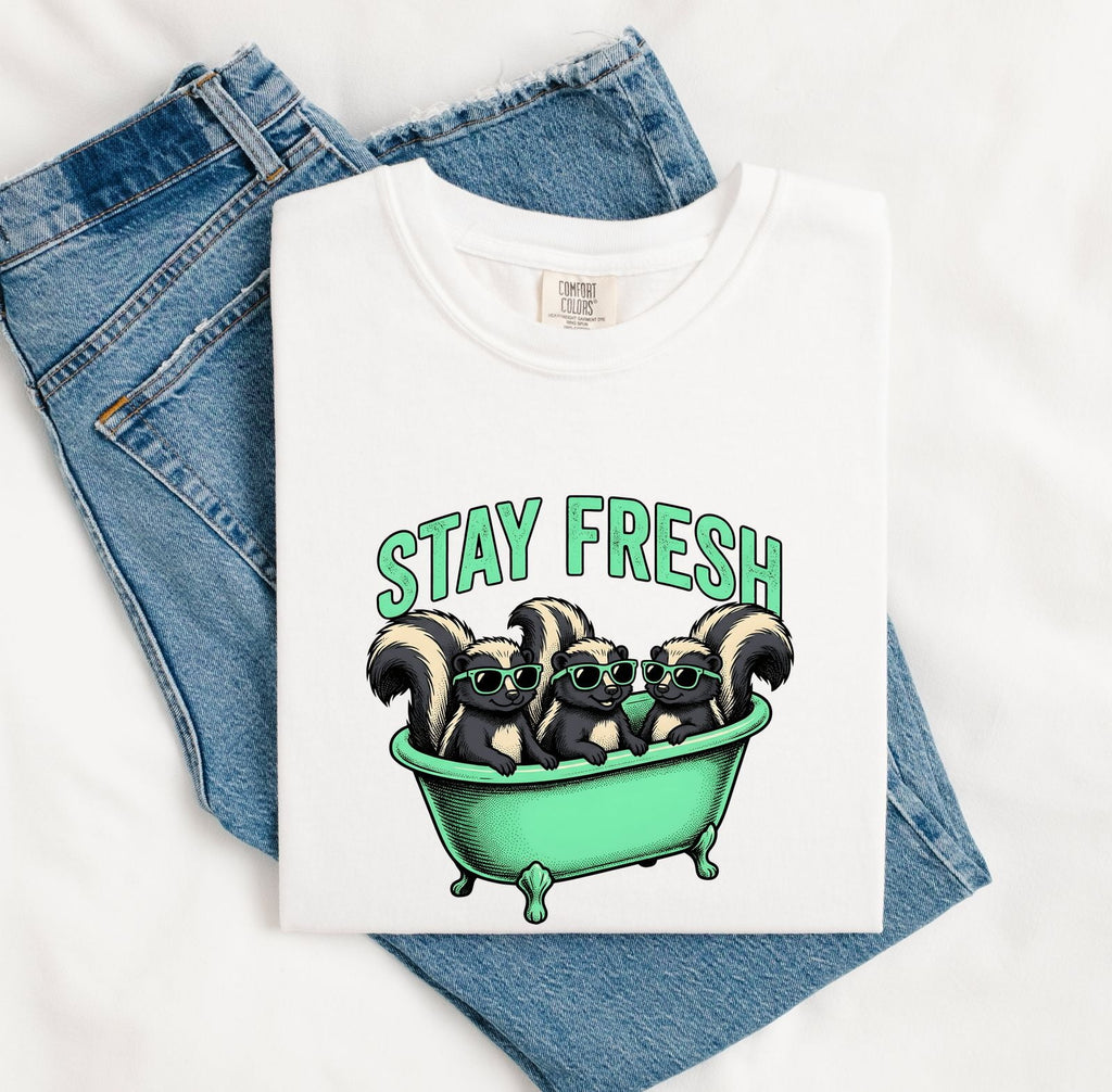 Stay Fresh Skunk Shirt – Funny Bathtub Animal Graphic Tee