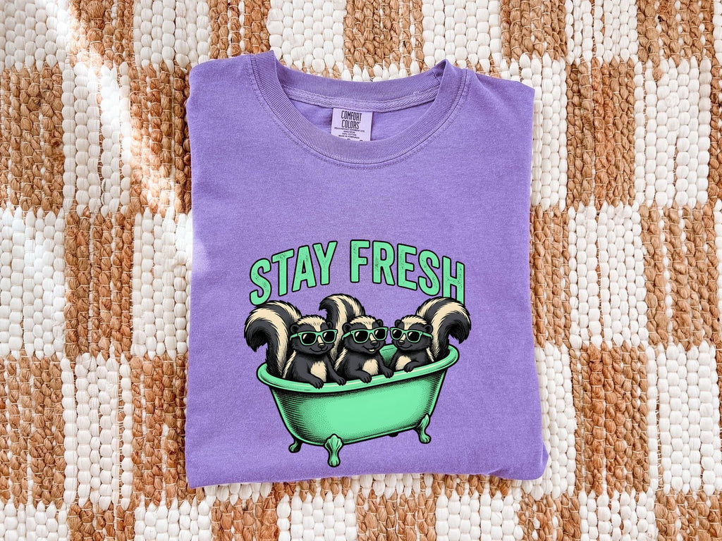 Stay Fresh Skunk Shirt – Funny Bathtub Animal Graphic Tee