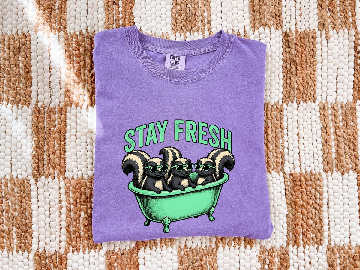 Stay Fresh Skunk Shirt – Funny Bathtub Animal Graphic Tee