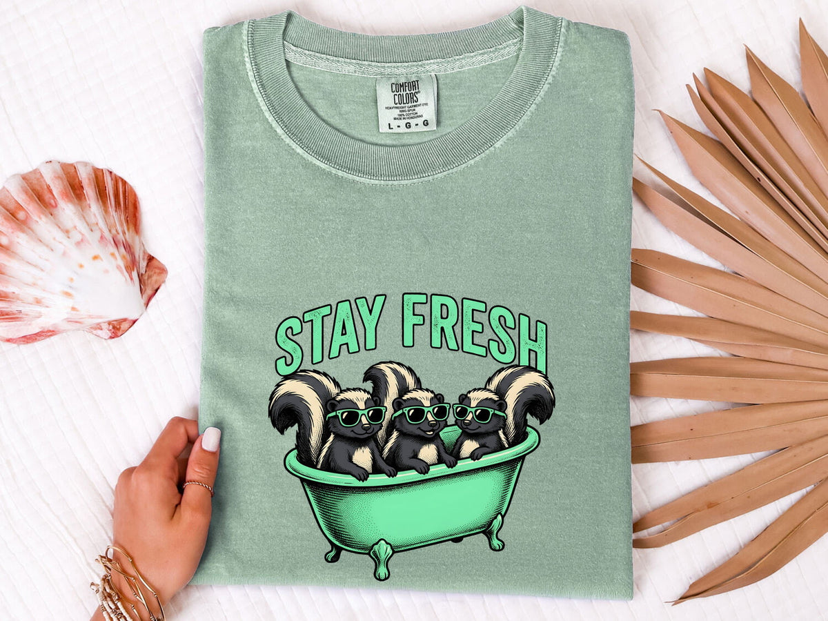 Stay Fresh Skunk Shirt – Funny Bathtub Animal Graphic Tee