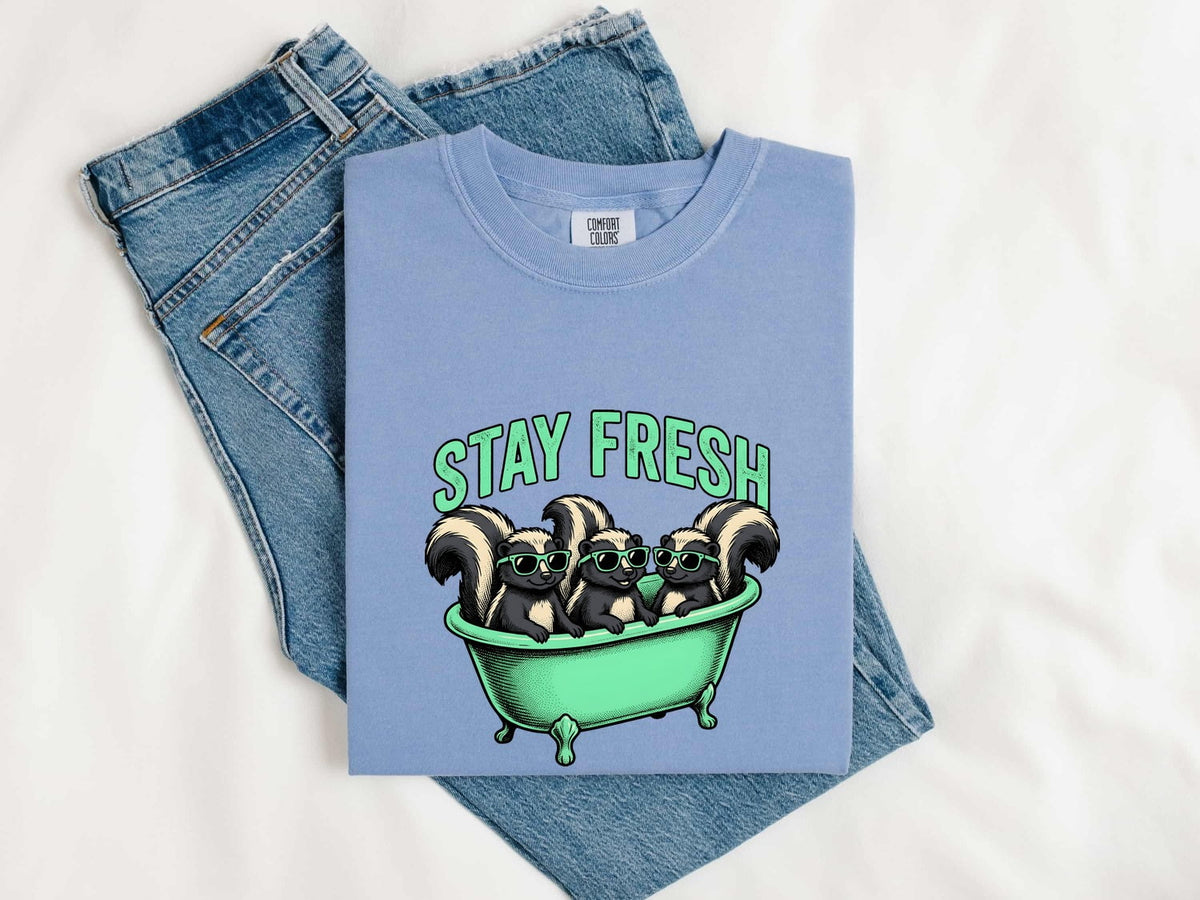 Stay Fresh Skunk Shirt – Funny Bathtub Animal Graphic Tee