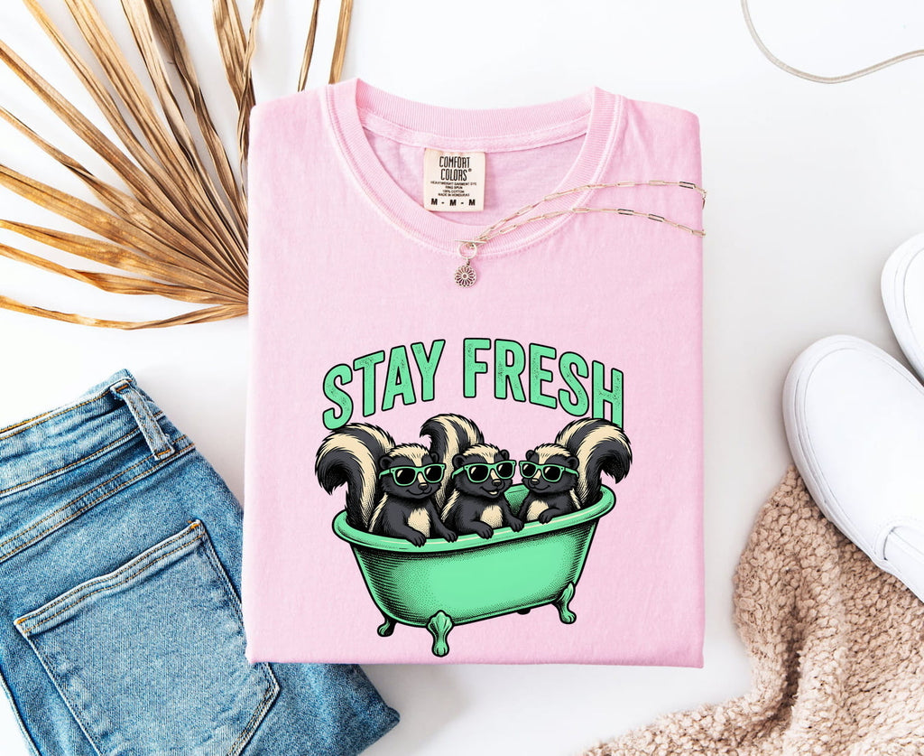 Stay Fresh Skunk Shirt – Funny Bathtub Animal Graphic Tee