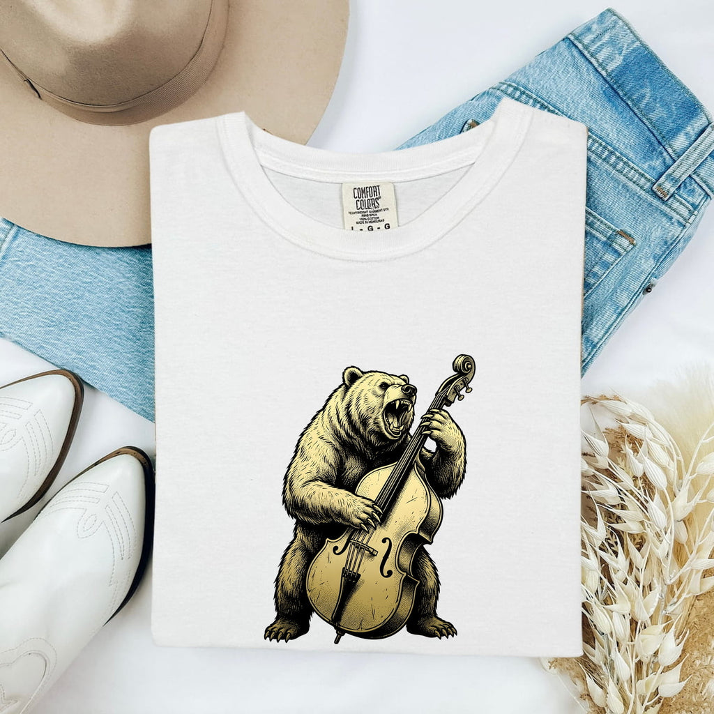 Bear Playing Cello Shirt – Funny Musician Graphic Tee