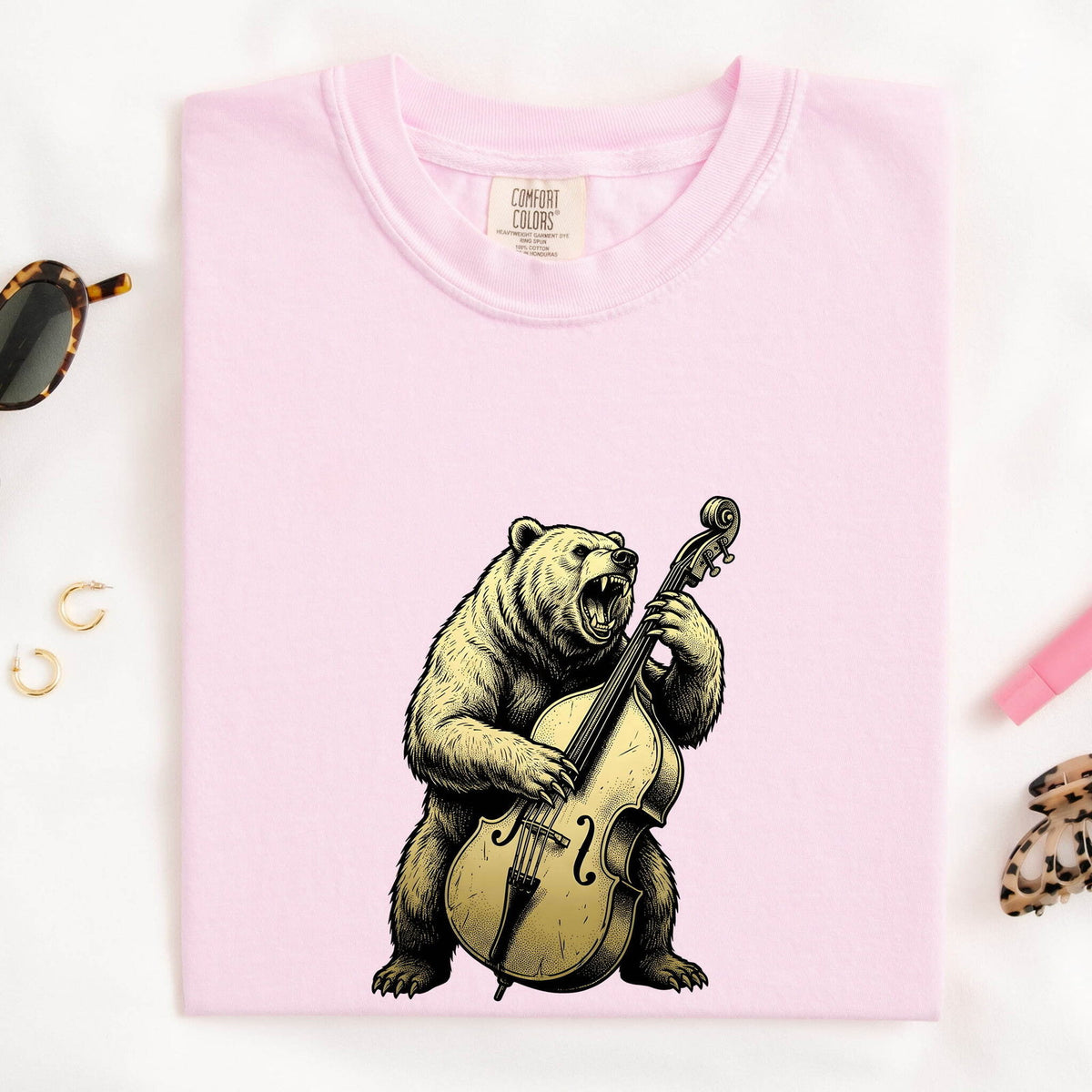 Bear Playing Cello Shirt – Funny Musician Graphic Tee