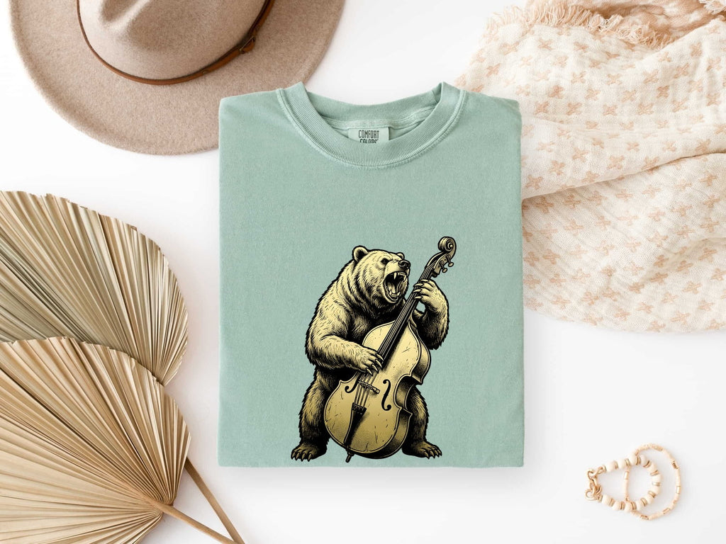 Bear Playing Cello Shirt – Funny Musician Graphic Tee