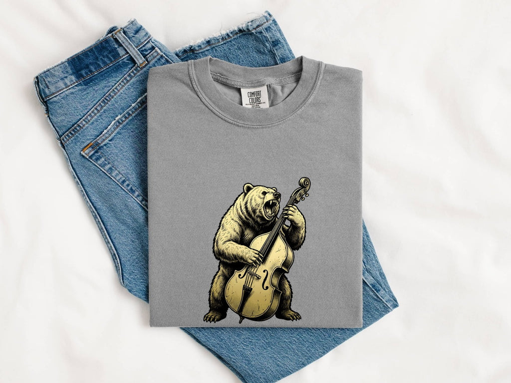 Bear Playing Cello Shirt – Funny Musician Graphic Tee
