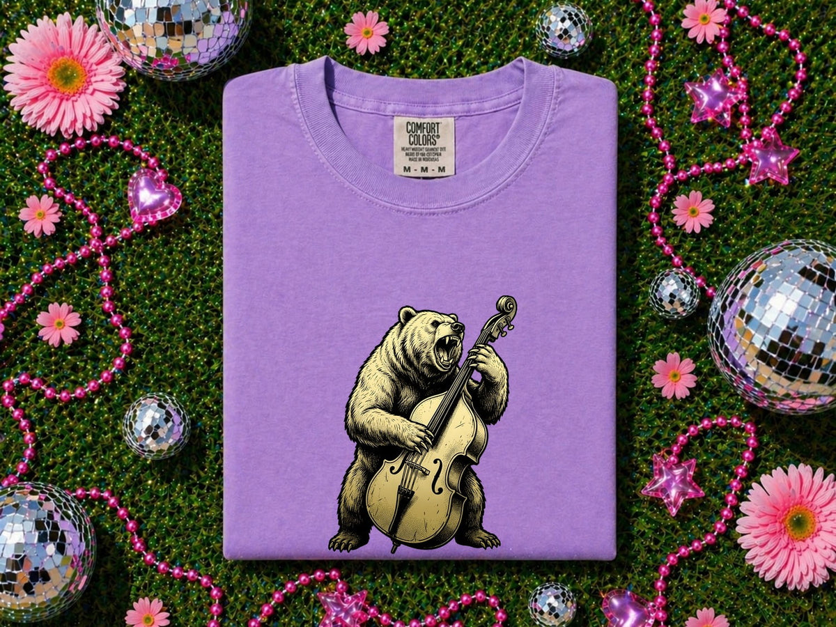 Bear Playing Cello Shirt – Funny Musician Graphic Tee