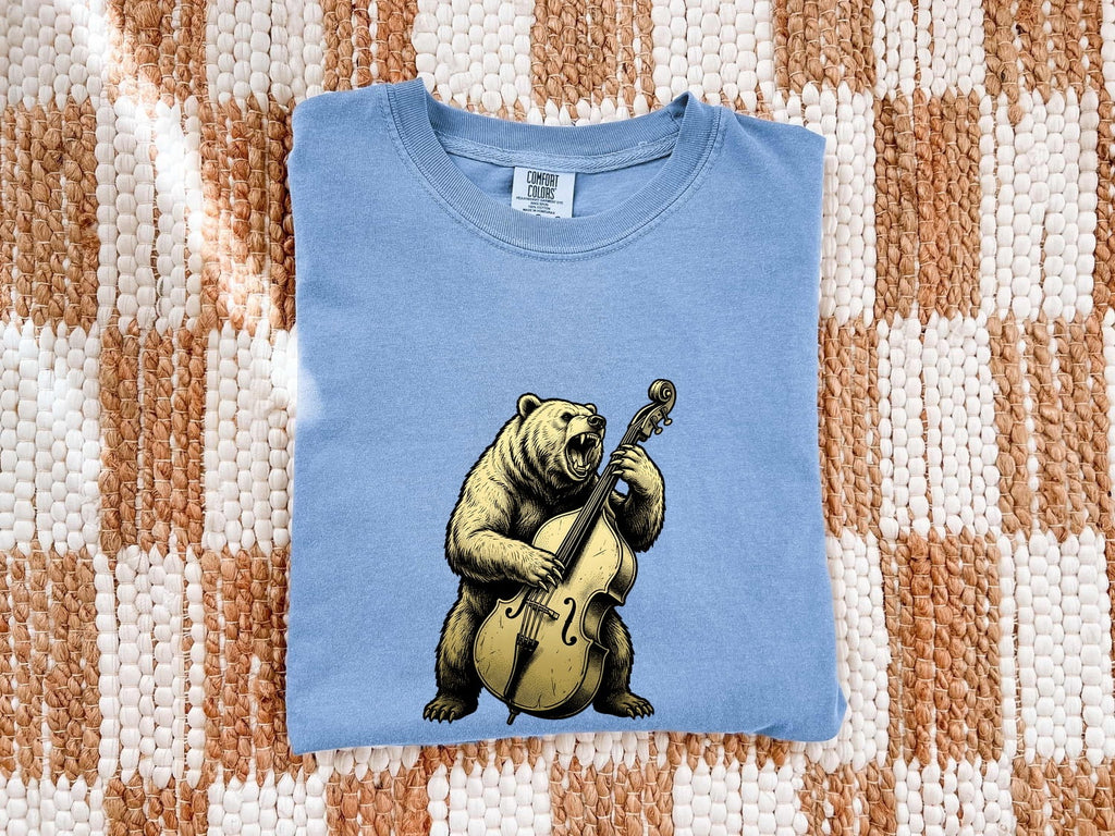 Bear Playing Cello Shirt – Funny Musician Graphic Tee