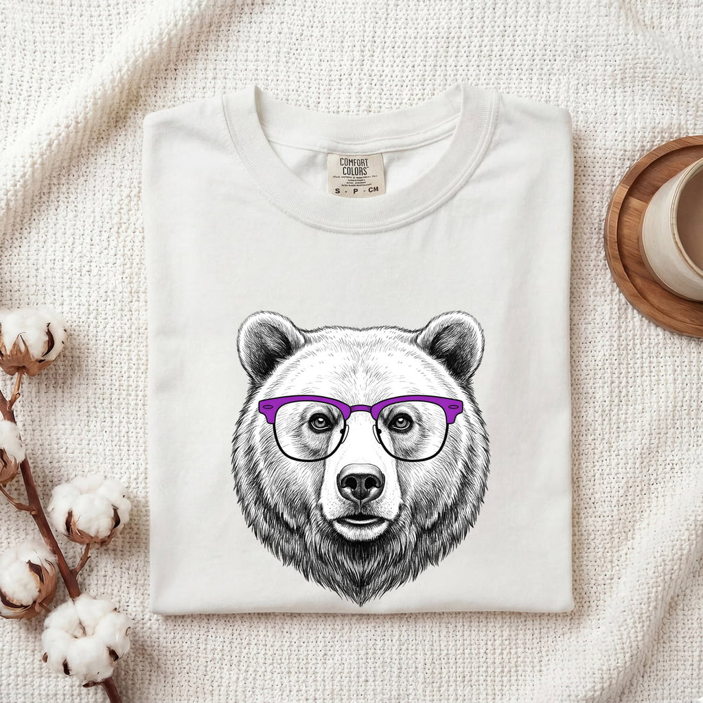 Bear With Glasses Shirt – Funny Hipster Bear Graphic Tee