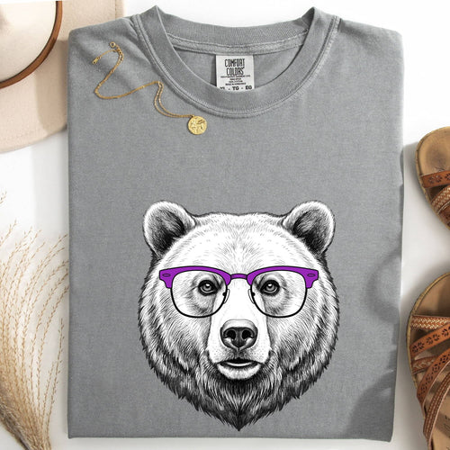 Bear With Glasses Shirt – Funny Hipster Bear Graphic Tee