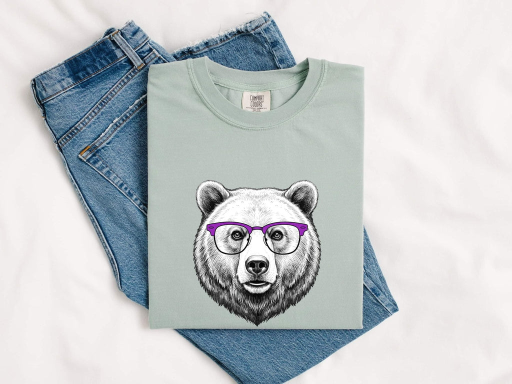 Bear With Glasses Shirt – Funny Hipster Bear Graphic Tee