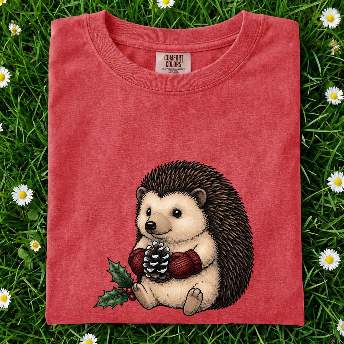 Christmas Hedgehog Shirt – Cute Woodland Holiday Graphic Tee