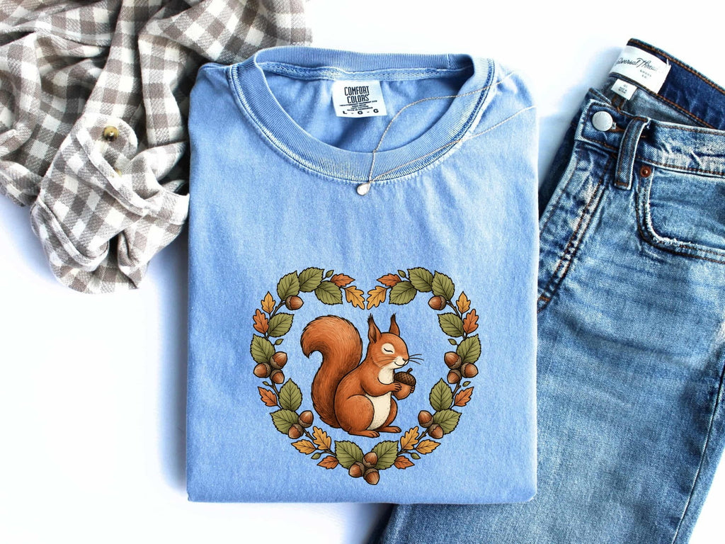 Cute Squirrel Shirt – Autumn Woodland Acorn Graphic Tee