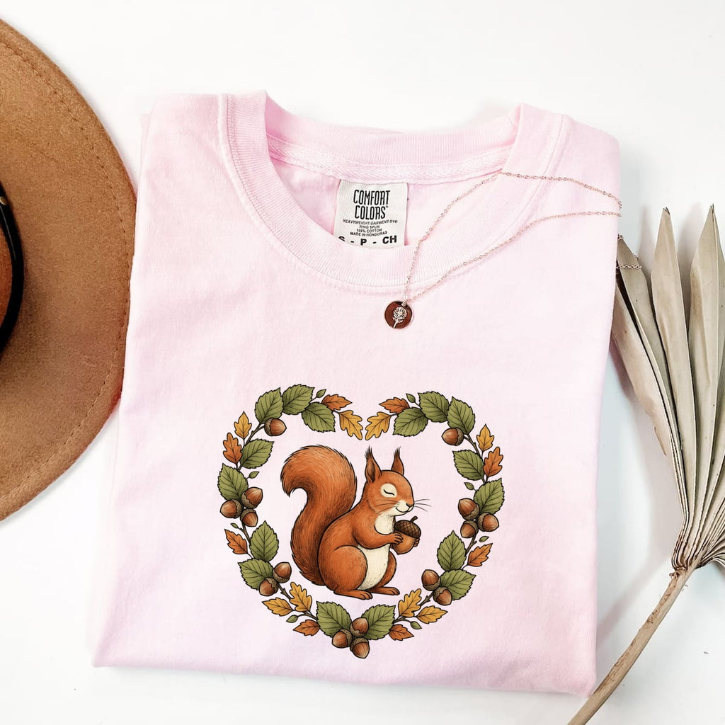 Cute Squirrel Shirt – Autumn Woodland Acorn Graphic Tee