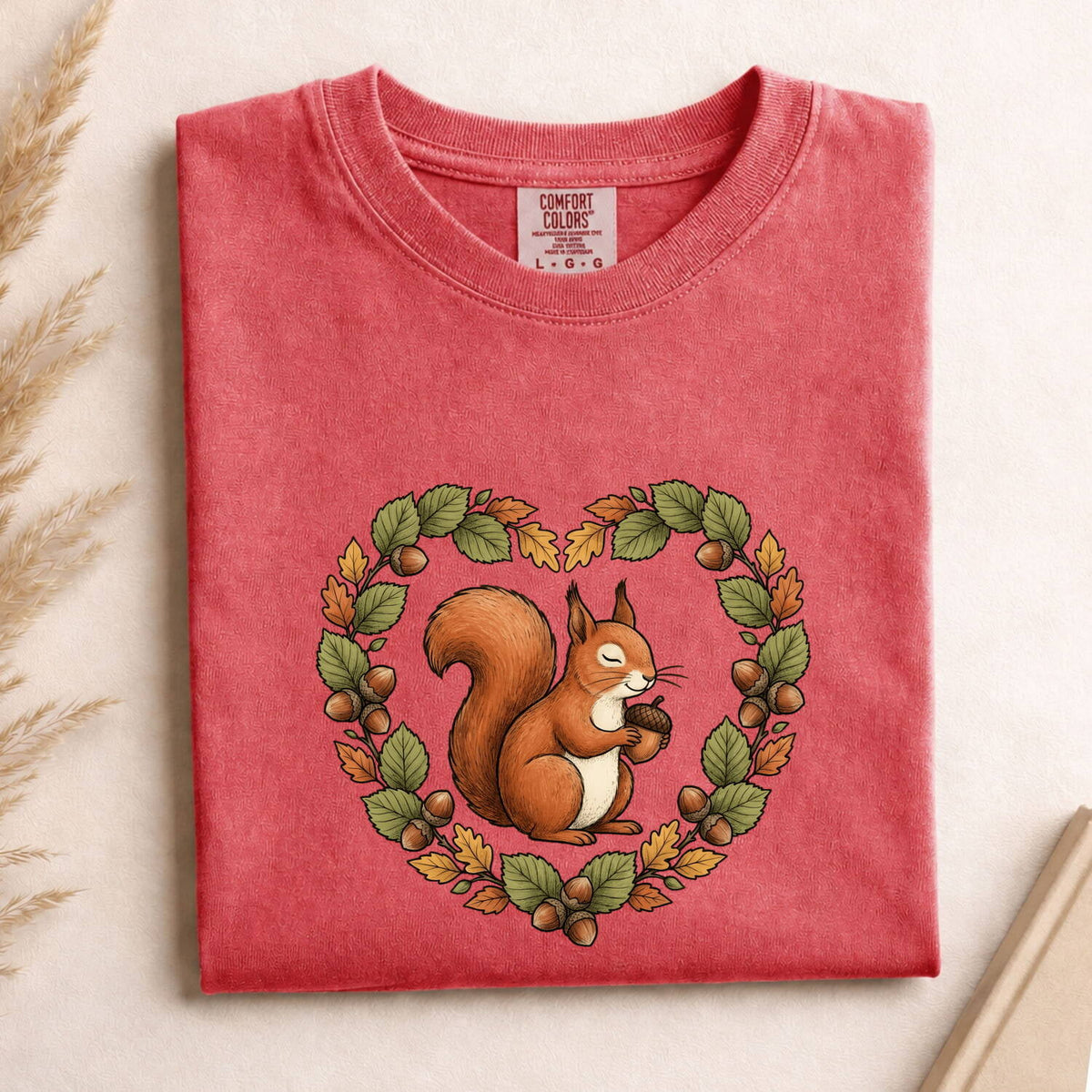 Cute Squirrel Shirt – Autumn Woodland Acorn Graphic Tee