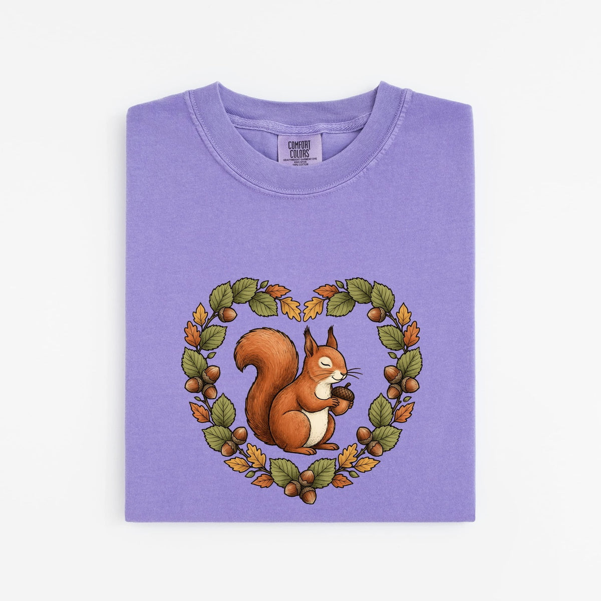 Cute Squirrel Shirt – Autumn Woodland Acorn Graphic Tee