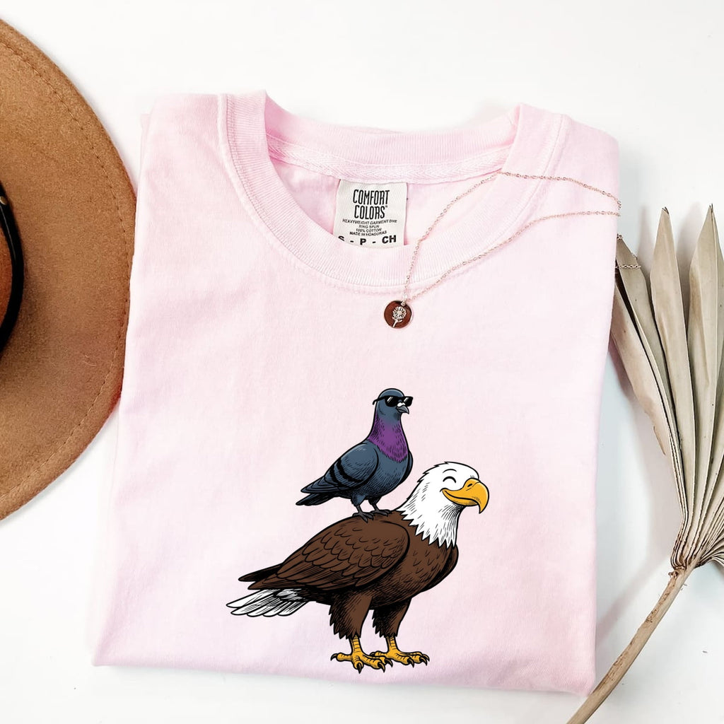 Funny Eagle & Pigeon Shirt – Weird Bird Graphic Tee