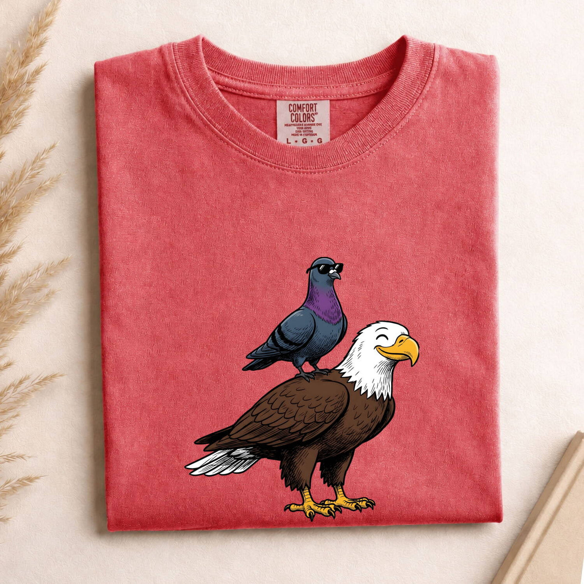 Funny Eagle & Pigeon Shirt – Weird Bird Graphic Tee