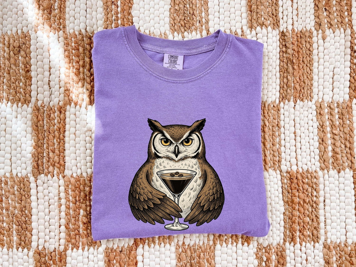 Vintage Coffee Owl Shirt
