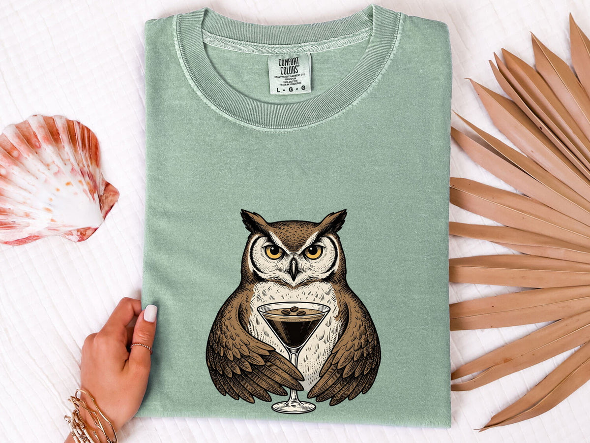 Vintage Coffee Owl Shirt