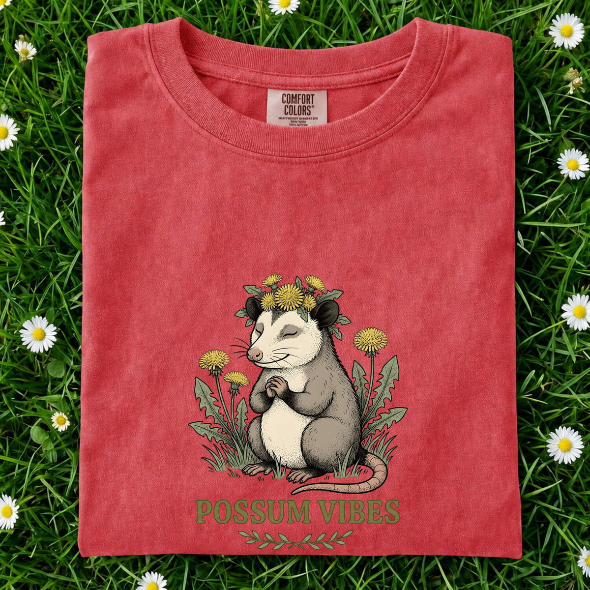 Possum Vibes Floral Shirt