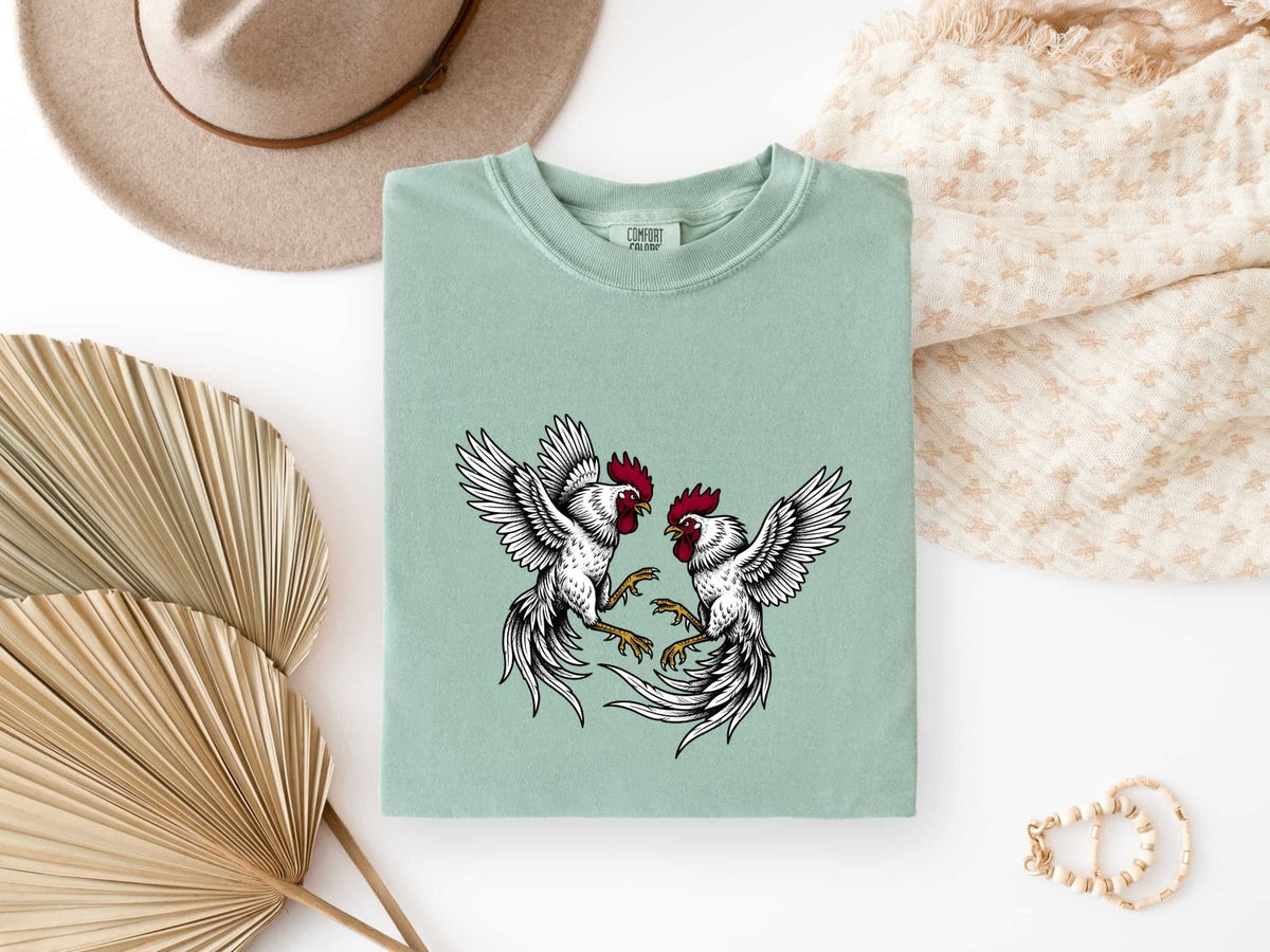 Vintage Rooster Graphic Shirt