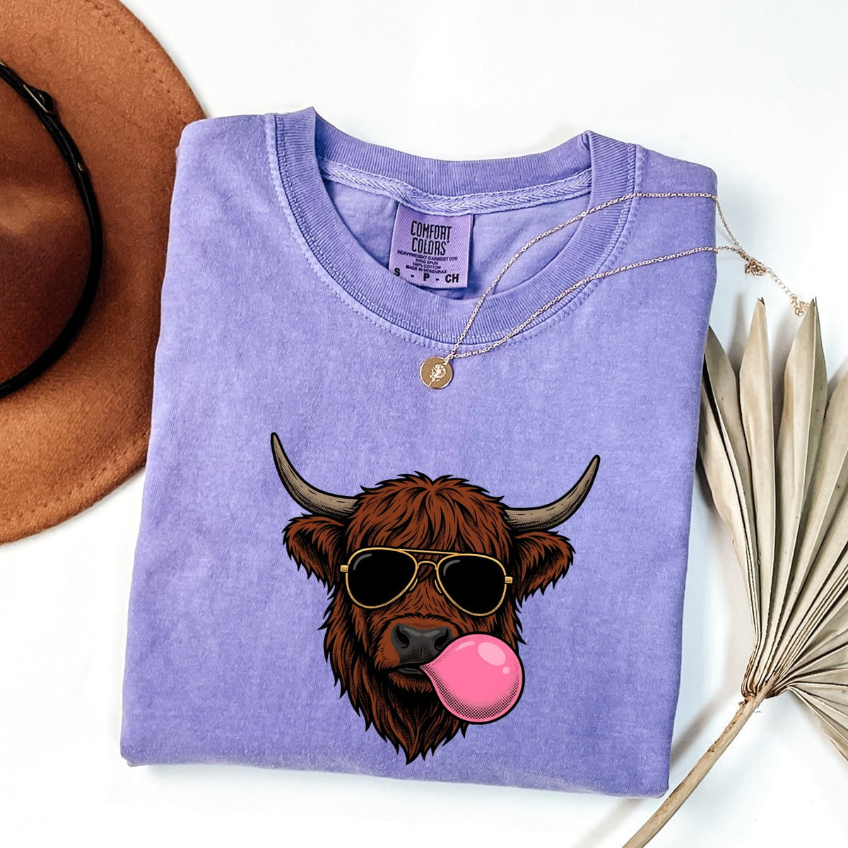 Highland Cow Sunglasses Shirt