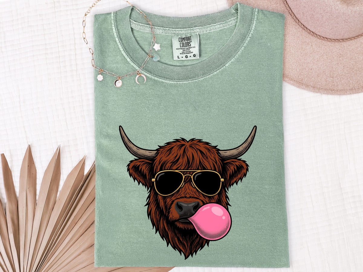 Highland Cow Sunglasses Shirt