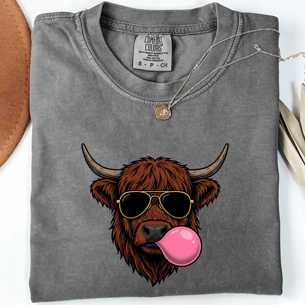 Highland Cow Sunglasses Shirt