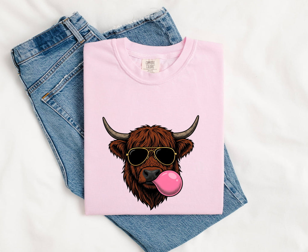 Highland Cow Sunglasses Shirt
