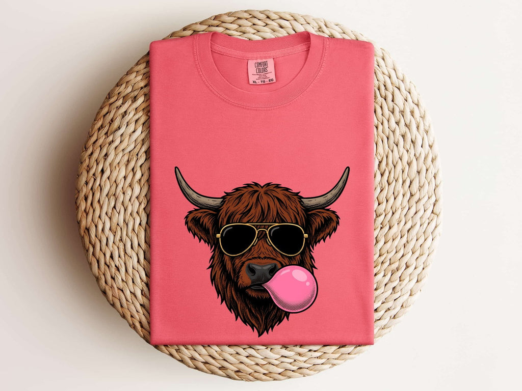 Highland Cow Sunglasses Shirt
