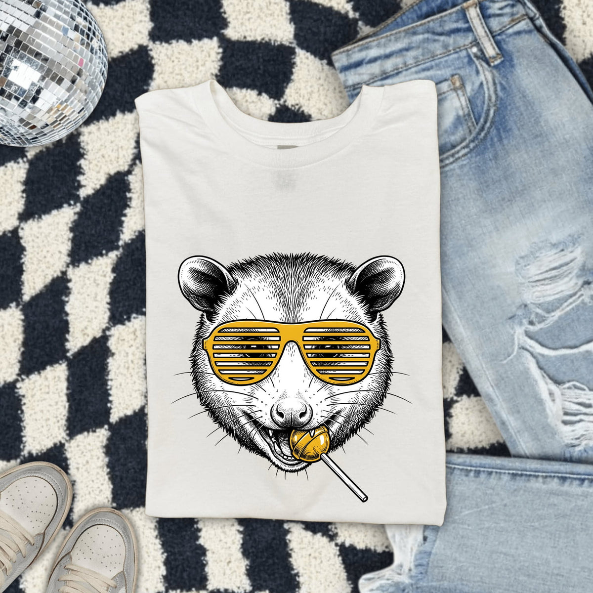 Retro Sunglasses Possum Shirt