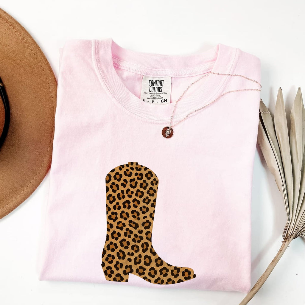 Leopard Print Cowboy Boot Shirt
