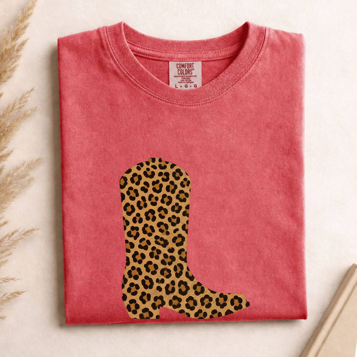Leopard Print Cowboy Boot Shirt