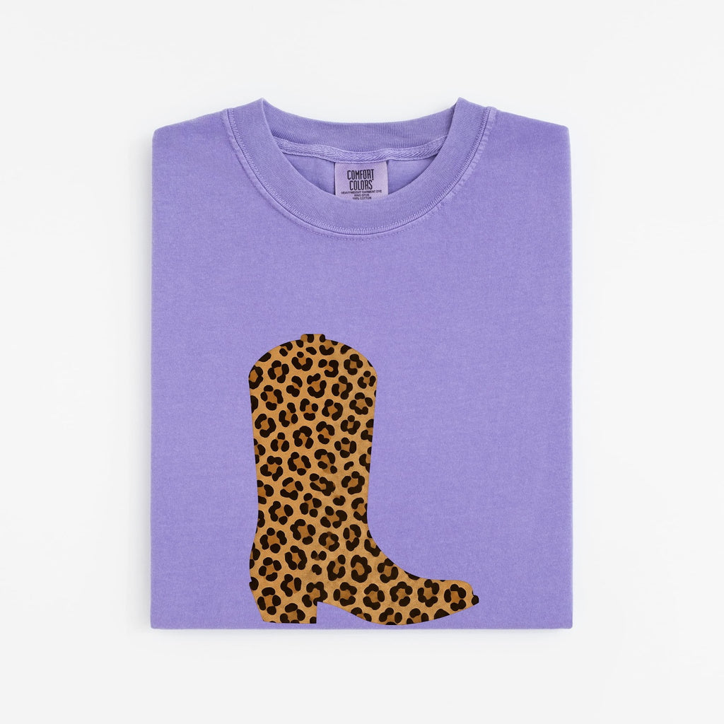 Leopard Print Cowboy Boot Shirt