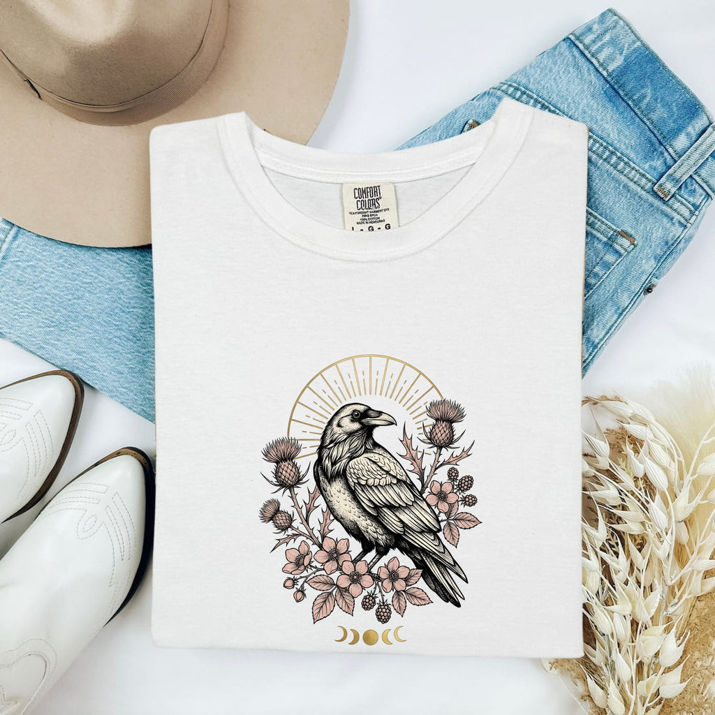 Celestial Botanical Raven Shirt