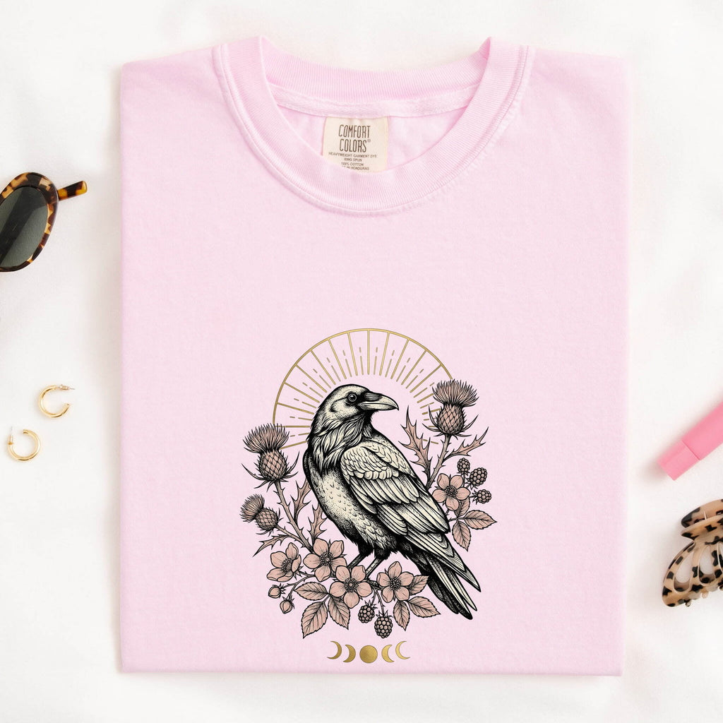 Celestial Botanical Raven Shirt