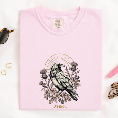 Celestial Botanical Raven Shirt