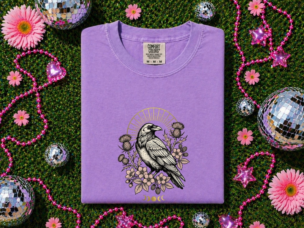 Celestial Botanical Raven Shirt
