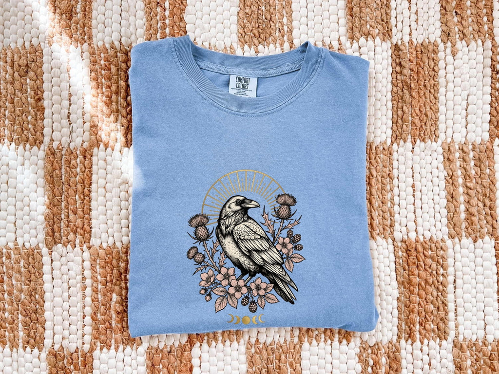 Celestial Botanical Raven Shirt