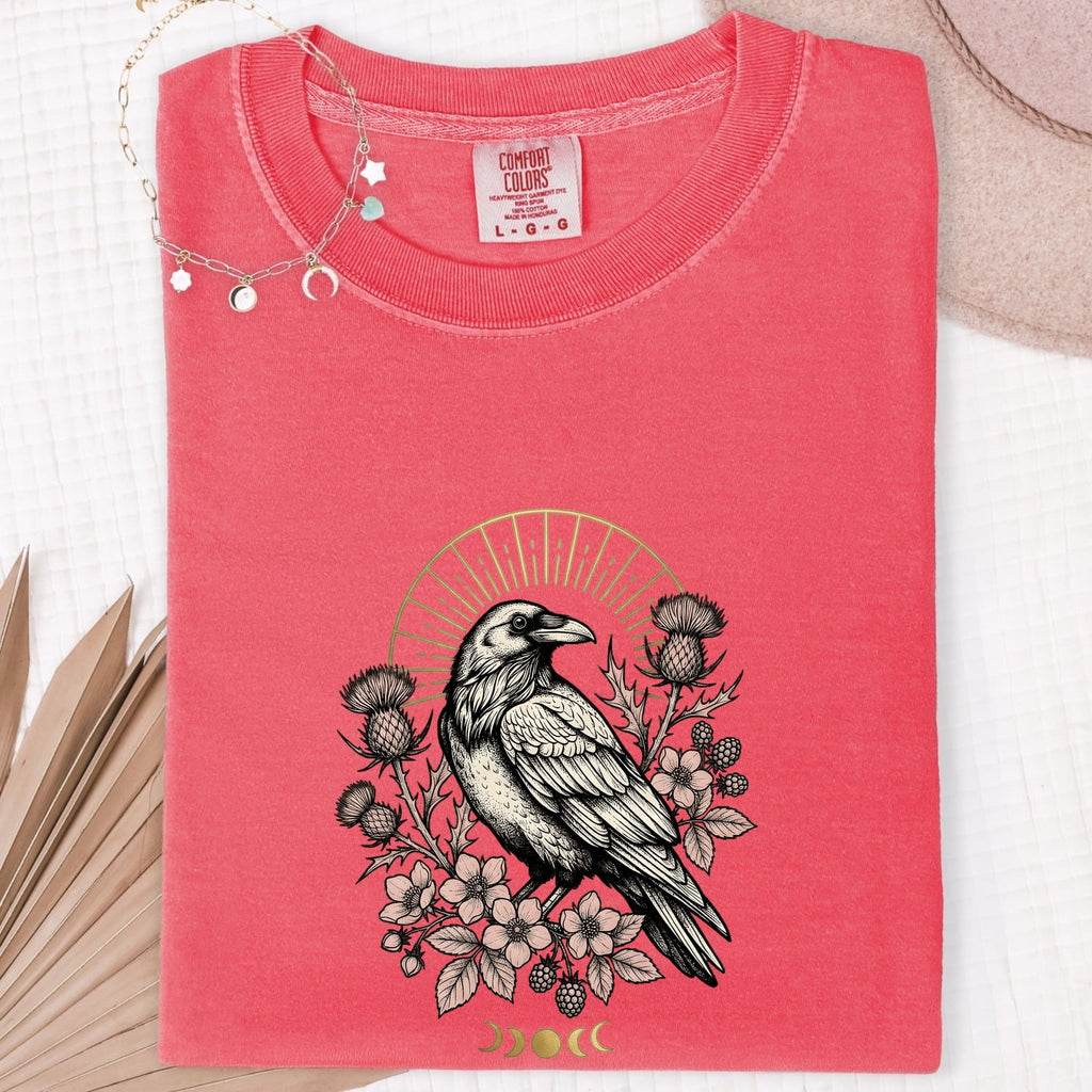 Celestial Botanical Raven Shirt