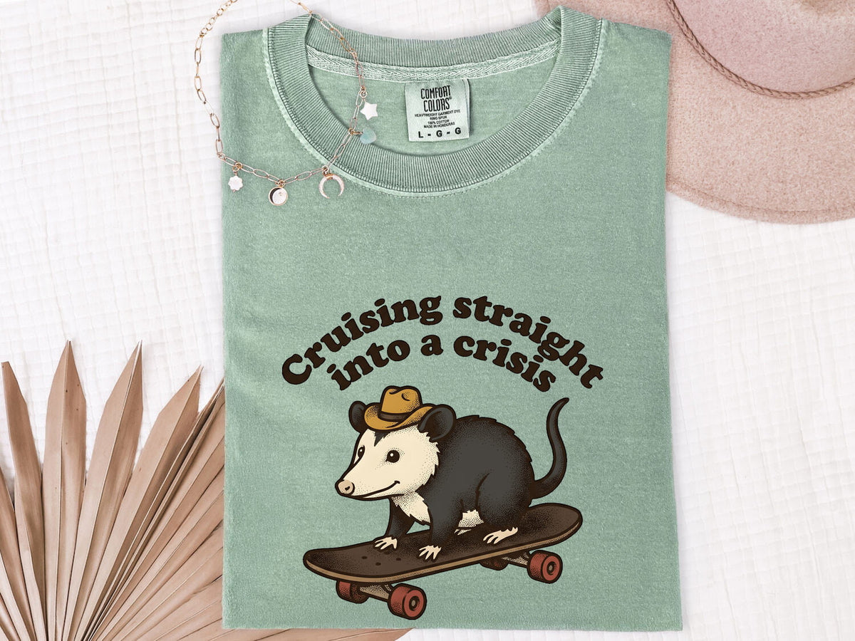 Cruising Into a Crisis Opossum Shirt