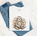 Cute Floral Sloth Shirt