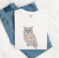 Floral Watercolor Owl Shirt