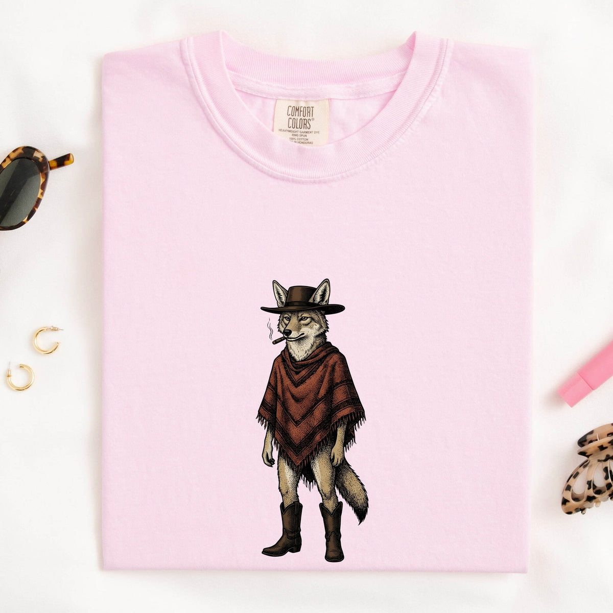 Cowboy Coyote Shirt – Vintage Western Animal Tee