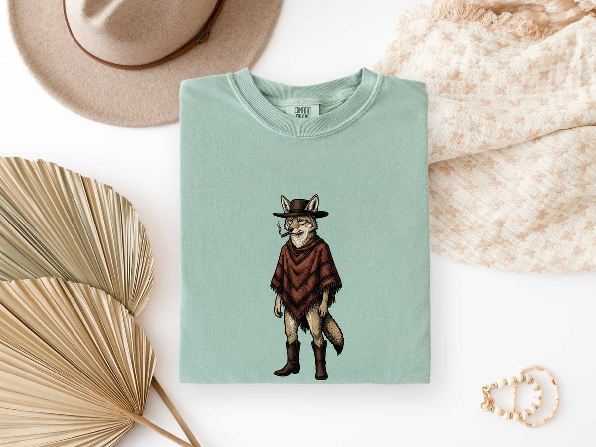 Cowboy Coyote Shirt – Vintage Western Animal Tee
